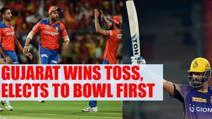 IPL 10 : Gujarat wins toss, ask Kolkata to set target | Oneindia News