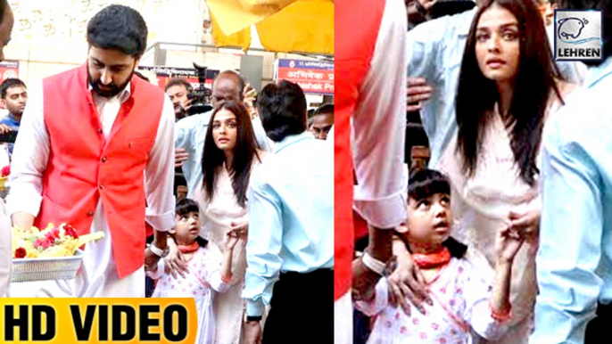 Aishwarya Rai Comforts SCARED Aaradhya Bachchan During Siddhivinayak Visit