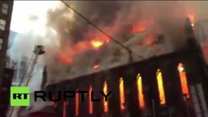 Serbian Orthodox Church in Manhattan on fire after Orthodox Easter celebration