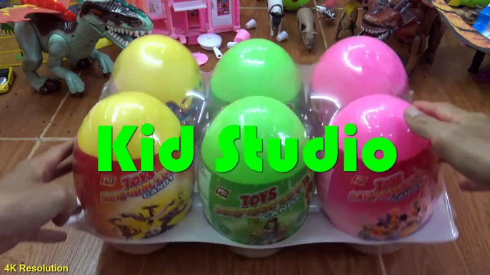 Dinosaurs surprise eggs 4k video Bóc trứng khủng long đồ chơi trẻ em Kid Studio-CHRJ