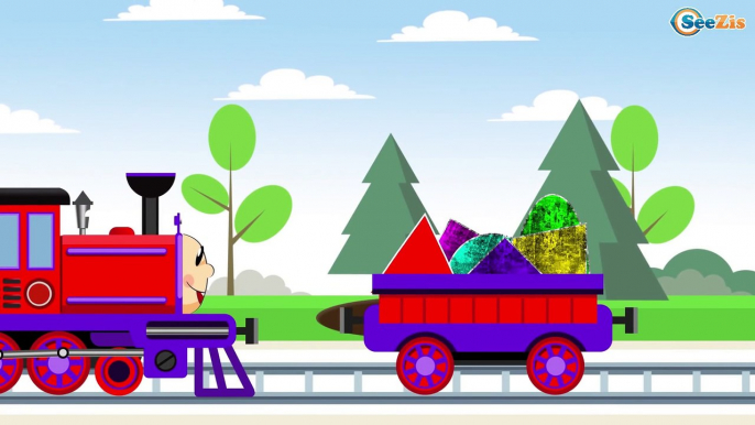 The Little Train - Learn Shape Triangle - Educational Videos - Trains & Cars Cartoons for children