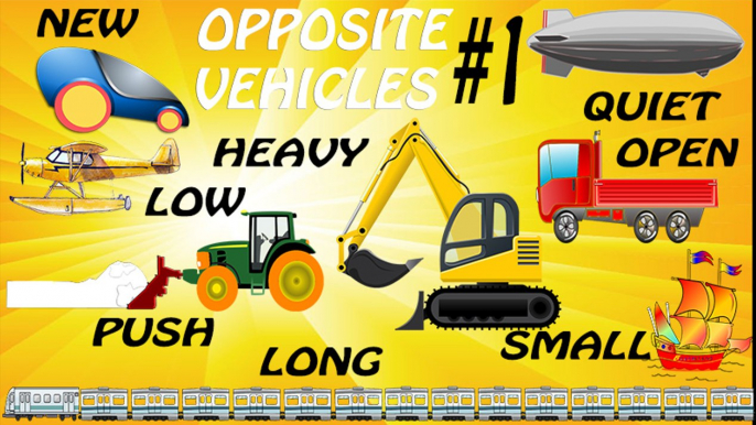 Opposite Vehicles for Kids Part 1 - Learn opposites using street vehicles