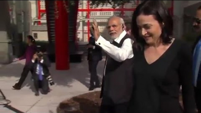 Modi, Modi chant welcomes PM Modi in Silicon Valley