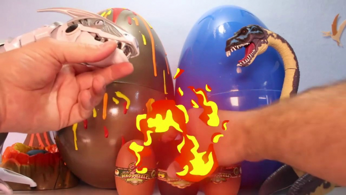 Giant DINOSAUR TOYS Surprise Eggs   GIANT VOLCANO EGG Full of Dinosaurs, Dinosaur Toys-6j