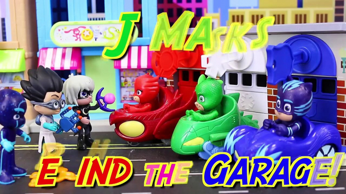 PJ Masks Lock N Roll Rescue Garage Find Superheroes with Color Learning Searching Catboy and Owlette-T81Okol