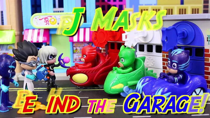 PJ Masks Lock N Roll Rescue Garage Find Superheroes with Color Learning Searching Catboy and Owlette-T8