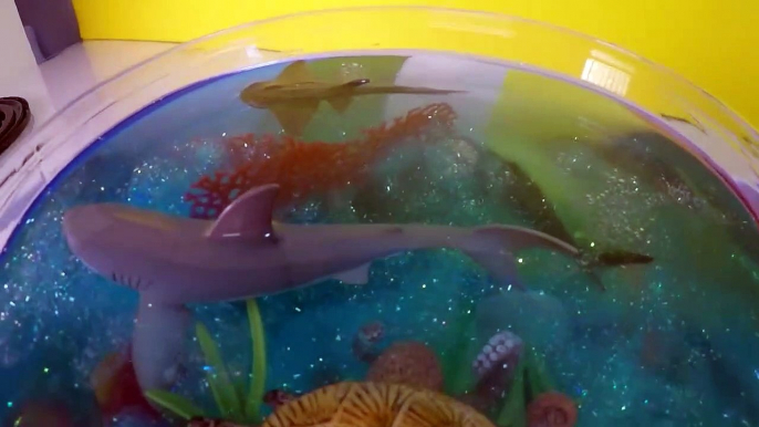 DIY SHARK Toys Slime Aquarium Fish Tank - Toy Sharks, Sea Animals, Toys and Slime _ Craft Videos-F