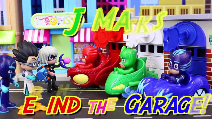 PJ Masks Lock N Roll Rescue Garage Find Superheroes with Color Learning Searching Catboy and Owlette-T81Ok