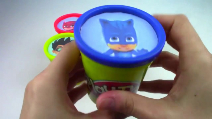 Learn Colors PJ MASKS Playdoh Cans Surprise Toys PJ MASKS Learning Colors Modeling Clay For Kids-Iu5KoCdp