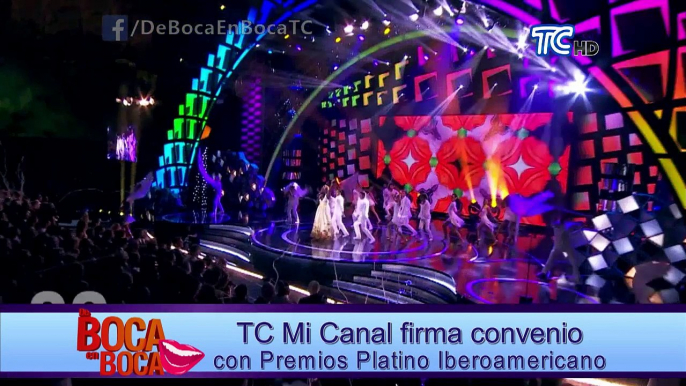 Tc Mi Canal firma convenio con Premios Platino Iberoamericano