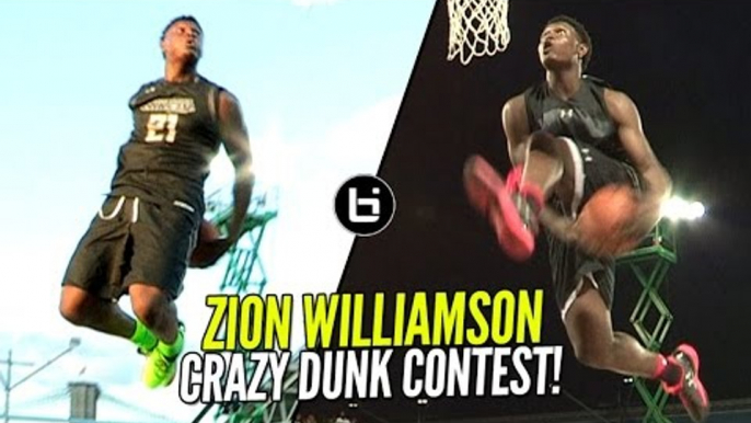 Zion Williamson CRAZY Behind The Back Dunk & More!! 16 Year Old The BEST Dunker In High School!?