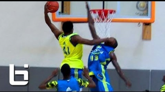 Justise Winslow NASTY Poster Dunk On Defender at Adidas Nations!!