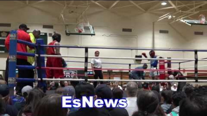 Fighter with 16 fightes (blue) vs Fighter In His First Fight Ever (Red) EsNews Boxing