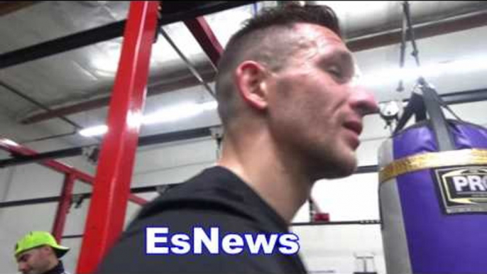 Kickboxing champ Enrique working out in oxnard along with Egis EsNews Boxing