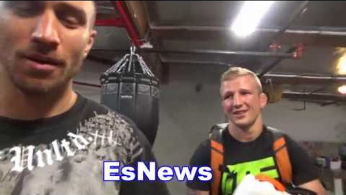 MMA Superstar TJ Dillashaw and Boxing Superstar Vasyl Lomachenko EsNews Boxing