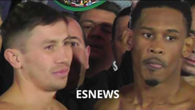 EPIC - Gennady Golovkin vs Daniel Jacobs Faceoff - esnews boxing