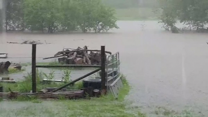 Roads, Farmland Flooded in Eastern Oklahoma