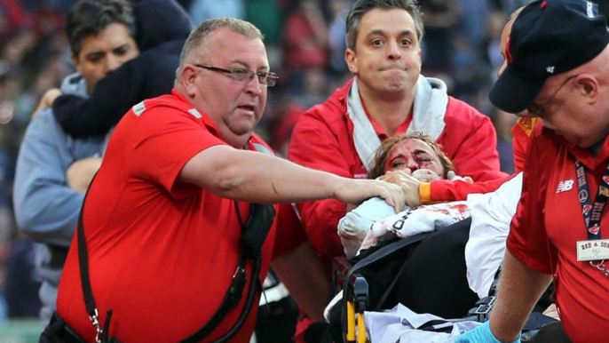 Cardinals Fan SHOT During Baseball Game