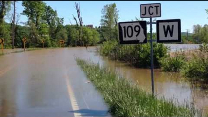 Flooded Meramec River Blocks Roads in Eastern Missouri