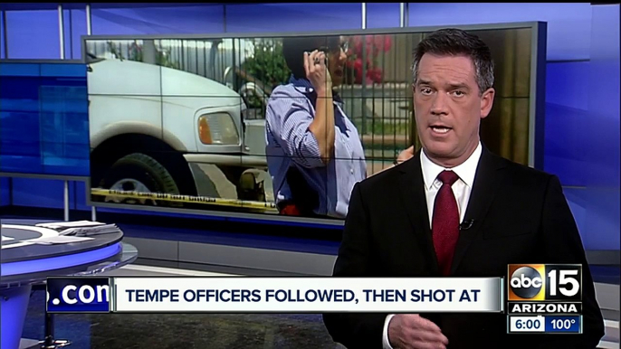 Officials looking for suspect who shot at Tempe officers