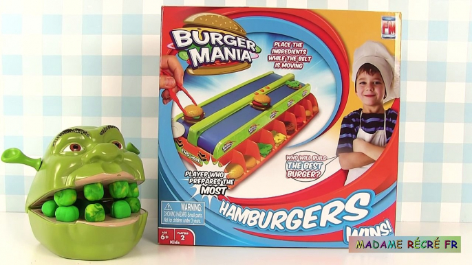 Play Doh Dentiste Shrek mange des hamburgers Burger Mania Game