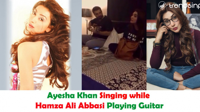 Ayesha Khan Singing while Hamza Ali Abbasi Playing Guitar