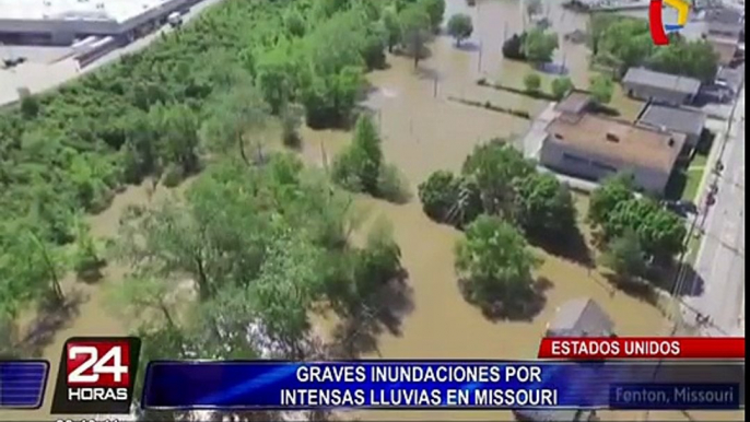 Estados Unidos: graves inundaciones por intensas lluvias en Missouri