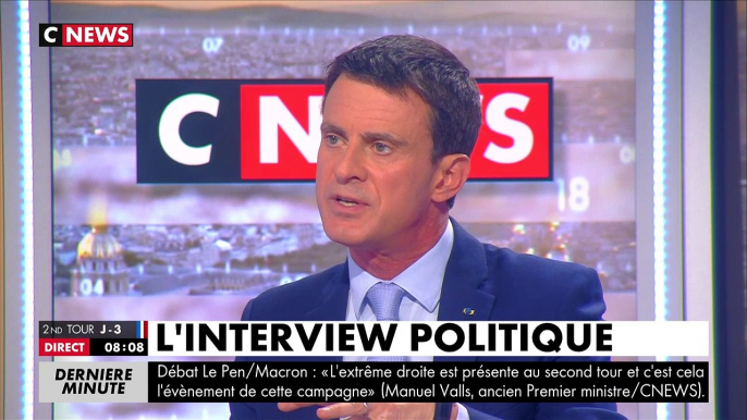 "Marine Le Pen n'a pas les capacités pour gouverner'', lâche Manuel Valls