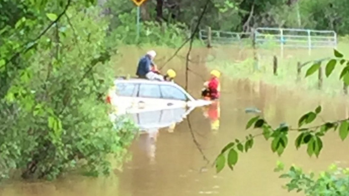 Driver Rescued From Flooded Road Near Charlottesville