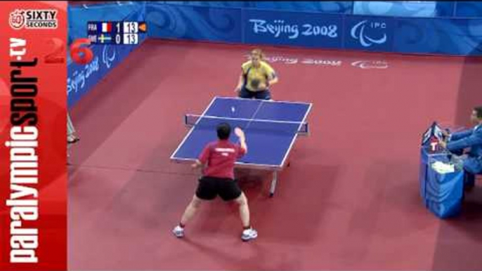 Beijing 2008 Paralympic Games Table Tennis Ind Women C8 FRA vs. SWE