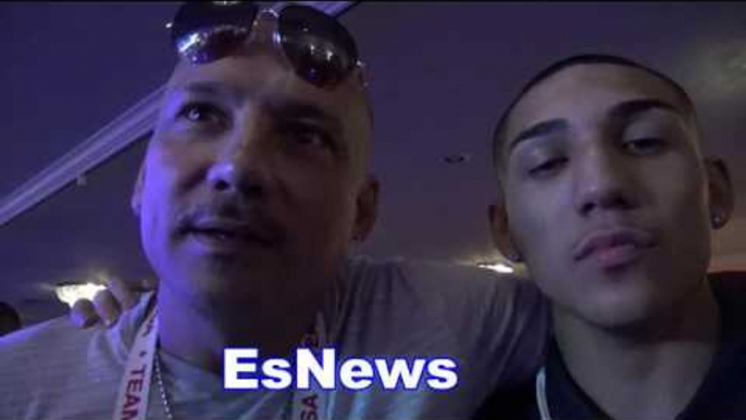 BOXING STAR Temofino Lopez and his dad on ward vs kovalev EsNews Boxing