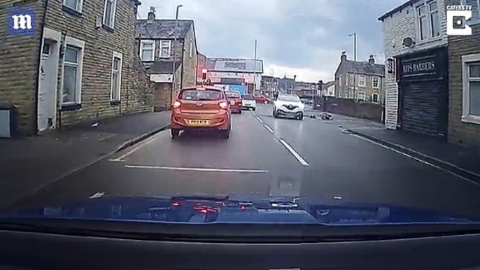 Lancashire driver says woman ran into car on purpose _ 2017