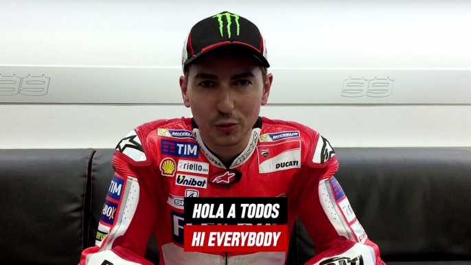 Jorge Lorenzo agradece el apoyo recibido tras su primer podio con Ducati