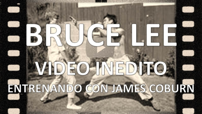 BRUCE LEE Entrenando en su casa con JAMES COBURN