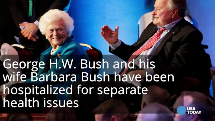 George H.W. Bush in ICU, Barbara Bush also hospitalized-HtcRTci