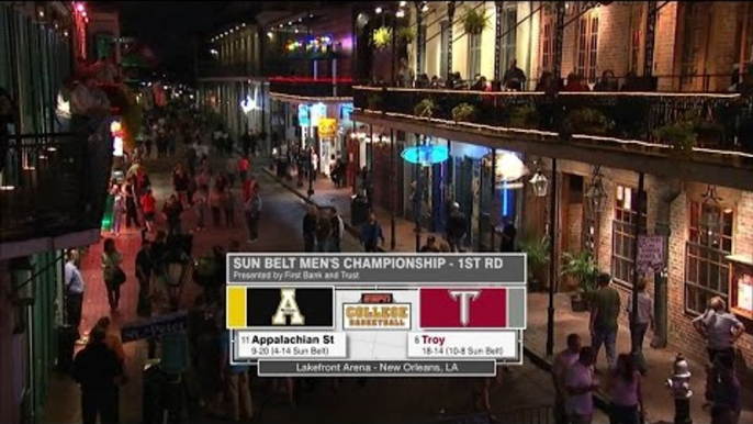 2017 Sun Belt Conference Men's Basketball Championship: Game 4 Highlights Troy vs App State