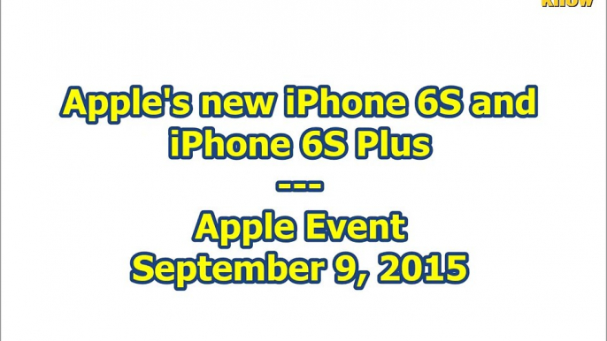 Apple's new iPhone 6S and iPhone 6S Plus - Apple Event 2016-h7HWcgZqTy0