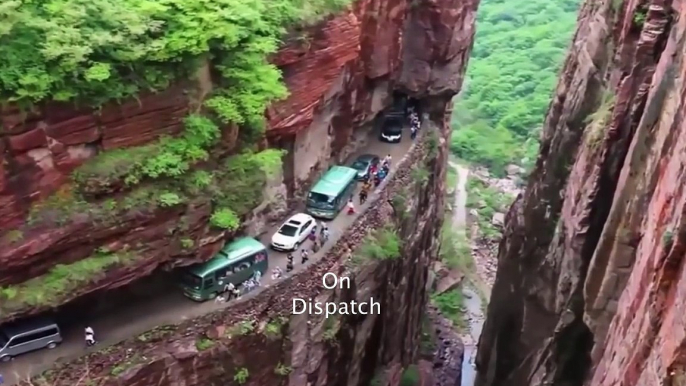 Buses Through The Rock Mountain - Difficult roads