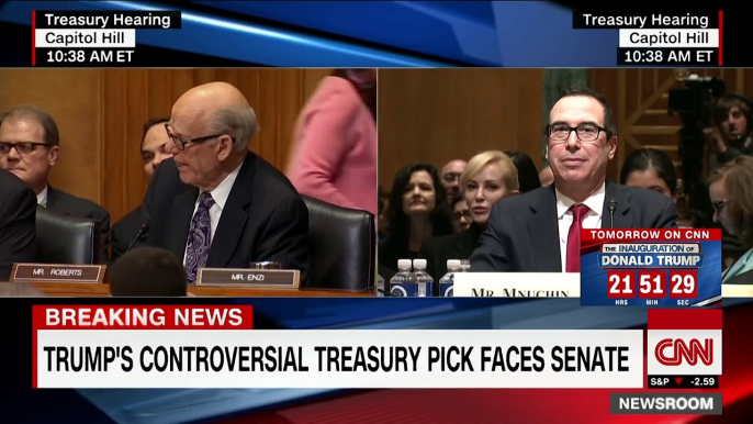 Heated exchange in Steven Mnuchin hearing - YouTube