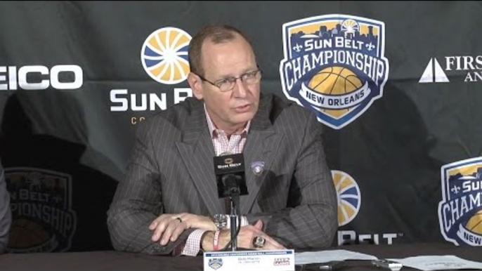 2015 Sun Belt Men's Basketball Champ: Quarterfinal Press Conference UL Lafayette vs Texas State