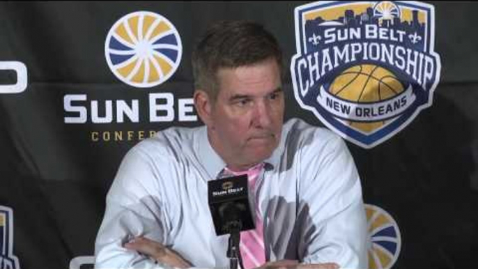 2015 Sun Belt Women's Basketball Champ: Quarterfinal Press Conference (UL Lafayette vs Troy)