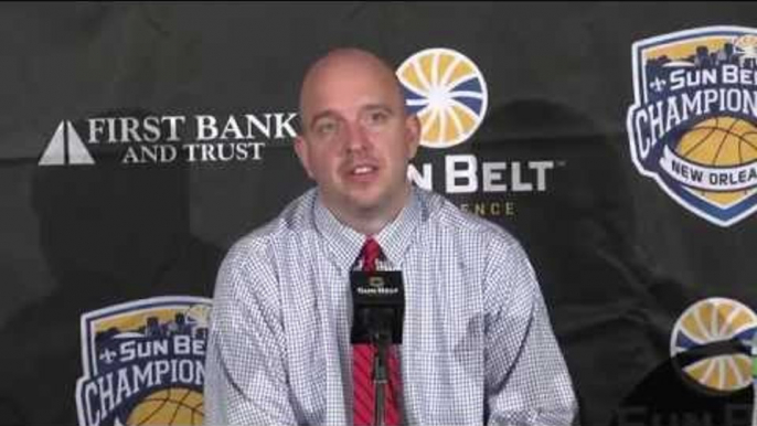 2015 Sun Belt Men's Basketball Championship: Opening Round Press Conference (UALR vs South Alabama)