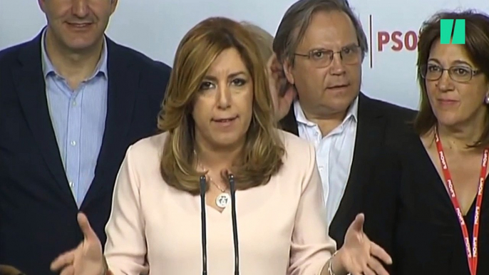 Las declaraciones de Susana Díaz tras la victoria de Pedro Sánchez en las primarias