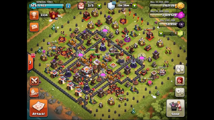 Clash of Clans - Town hall 8 (Th8) War Base + Defense REPLAY - ANTi GoWipe ANTi Dragon ANT