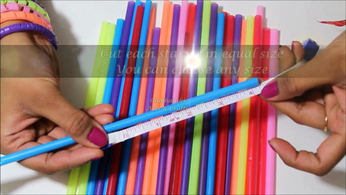 DIY Hanging Sprial using Drinking Straws   Recycle project