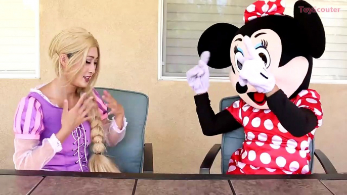 Princess Rapunzel vs Syringe! w_ Minnie Mouse, Spiderman, The Witch & Paw Patrol Marshall IRL-qB