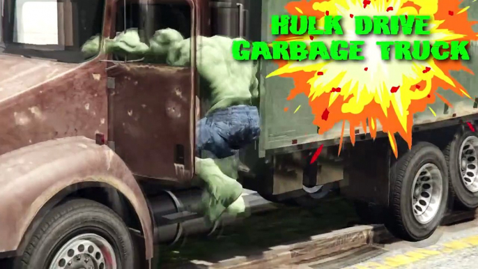 The HULK Smash Superhero Cartoon Drive Garbage Truck At Beach l Nursery Rhymes l Garbage Trucks Rule-jnqkQW