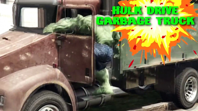 The HULK Smash Superhero Cartoon Drive Garbage Truck At Beach l Nursery Rhymes l Garbage Trucks Rule-jnqkQW