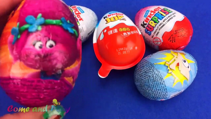 Super Surprise Eggs Kinder Surprise Kinder Joy Disney Phineas and Ferbs Learn Colors Play Doh  Kids-xMWMoY2