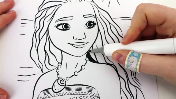 DISNEY PRINCESS MOANA COLORING BOOK VIDEOS FOR KIDS WITH HEIHEI AND PUA COLORING PAGES-PY_0lud